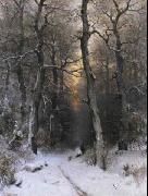 unknow artist Sunset in the Forest painting